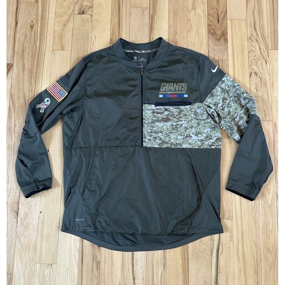 New York Giants Jacket Mens XL Green NFL Football NikeShield Salute To Service